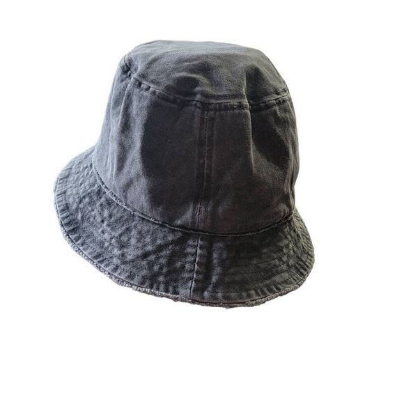 David And Young Distressed Bucket Hat Grey Cotton Y2K - Picture 2 of 6
